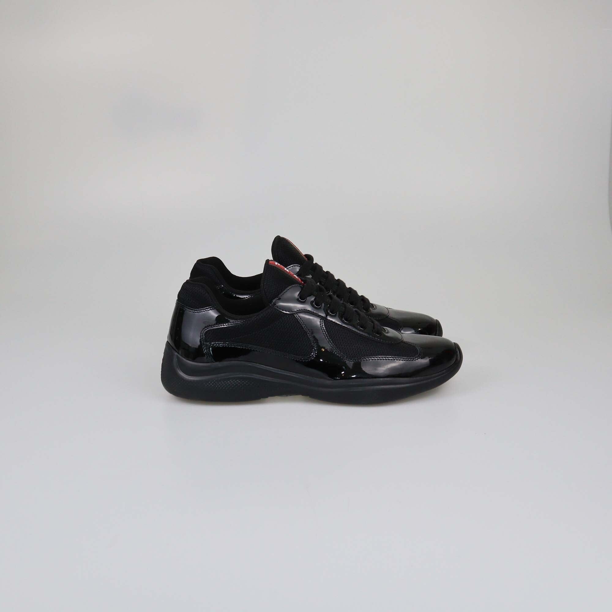 Prada Sport Black America's Cup Low Top Sneakers Mens Prada 