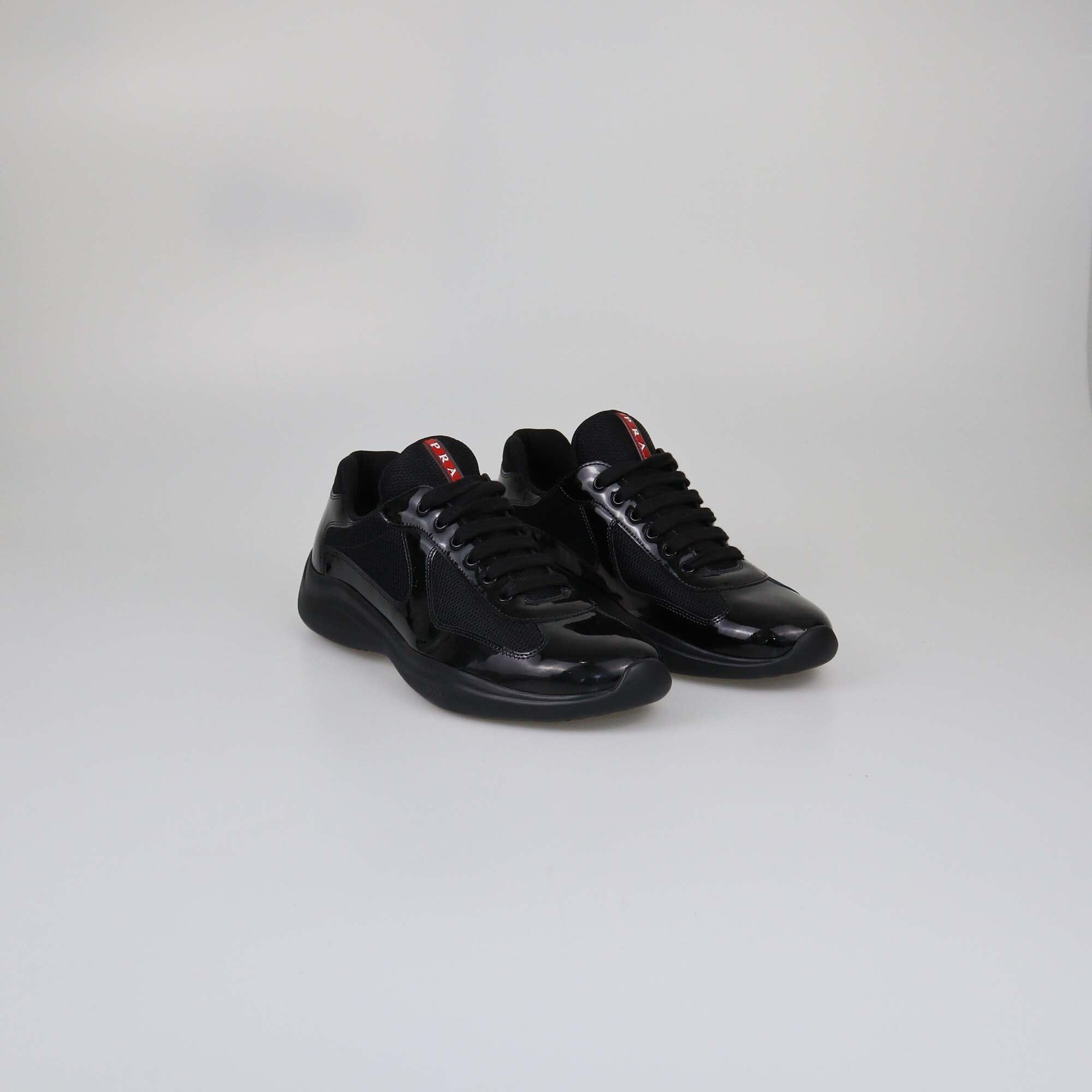 Prada Sport Black America's Cup Low Top Sneakers Mens Prada 