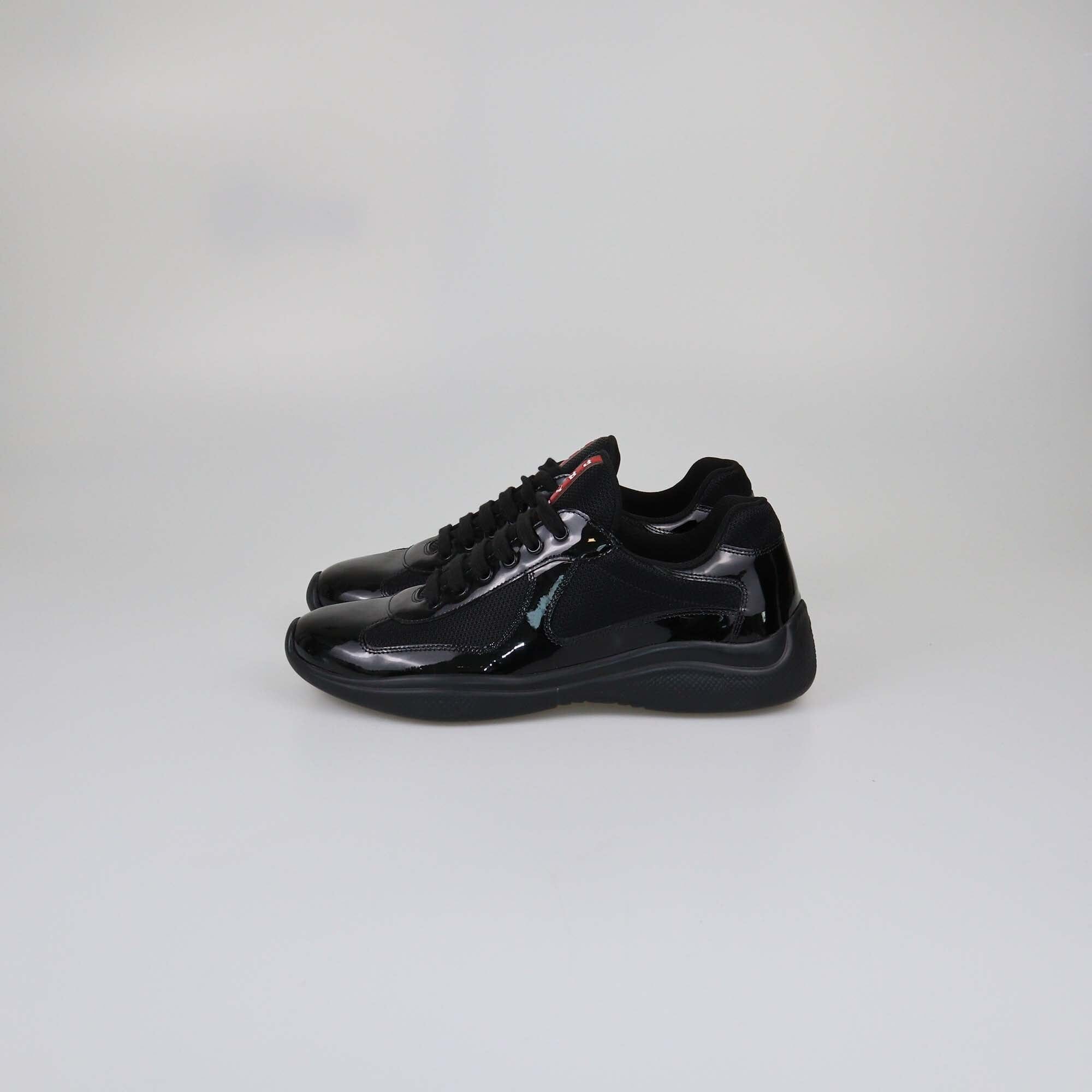 Prada Sport Black America's Cup Low Top Sneakers Mens Prada 