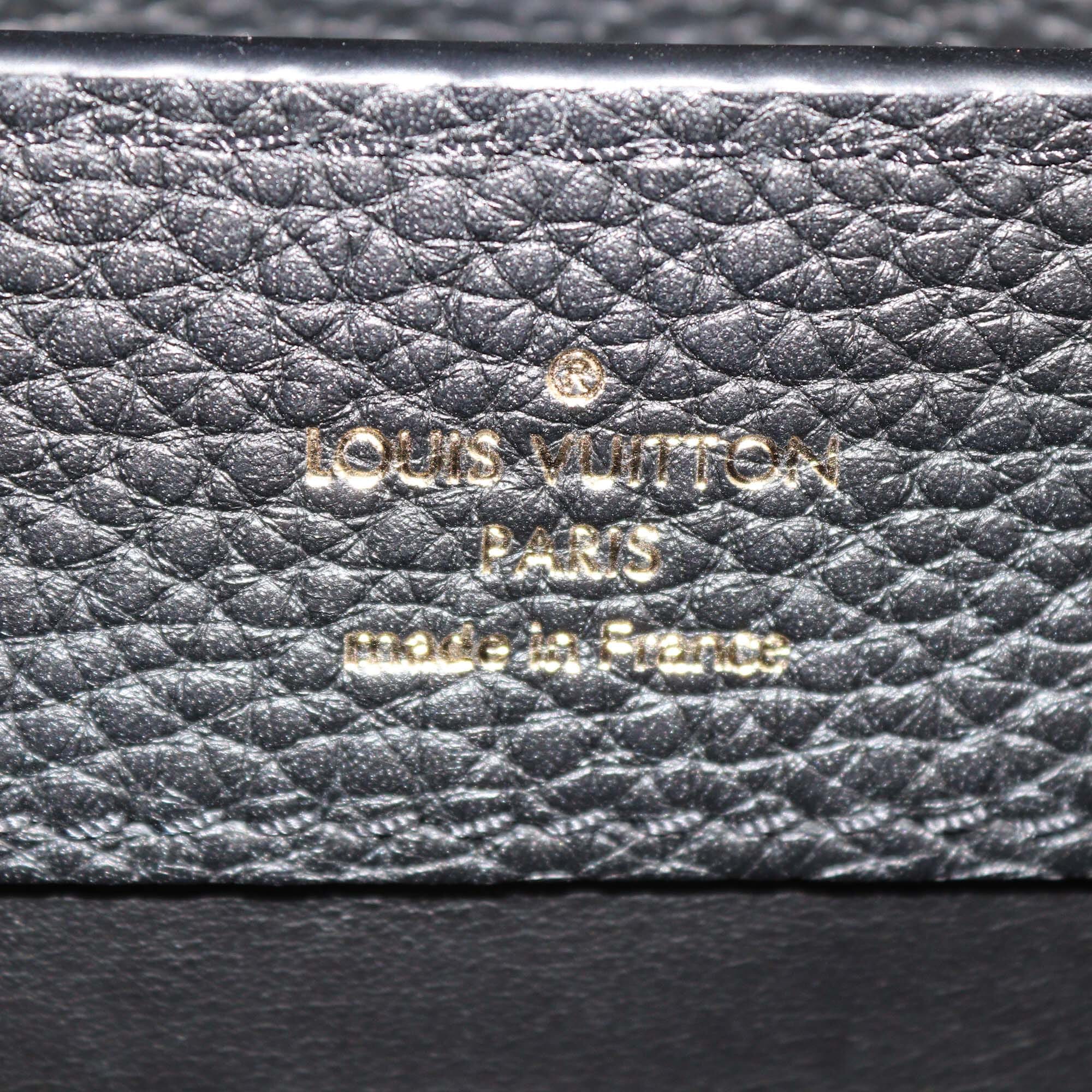Louis Vuitton Black Leather Mini Capucines Bag Womens Louis Vuitton 