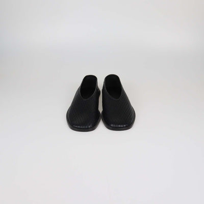 Proenza Schouler Black Tee Perforated Leather Square Flats