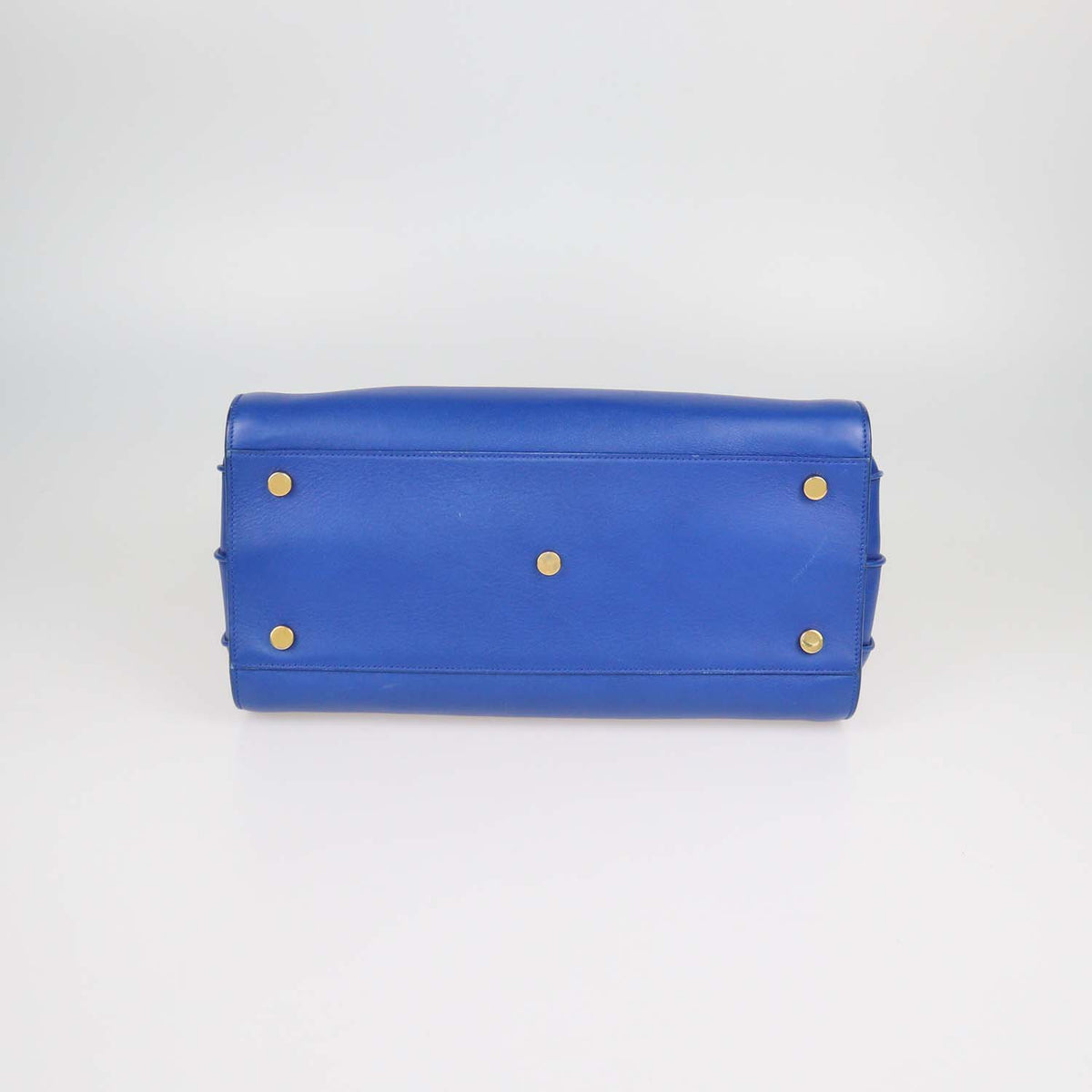 Saint Laurent Blue Small Leather Sac De Jour Tote