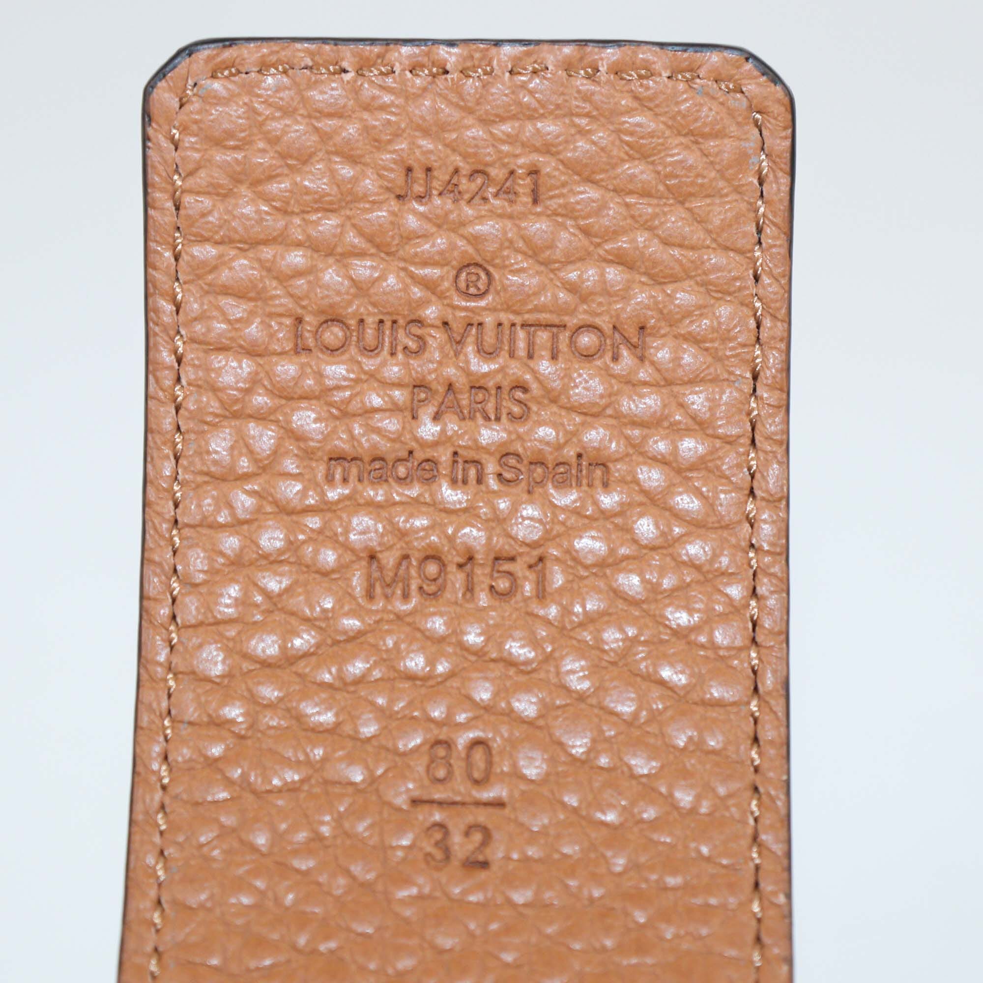 Louis Vuitton Black/Brown Leather Reversible 40MM Initiales Belt Mens Louis Vuitton 