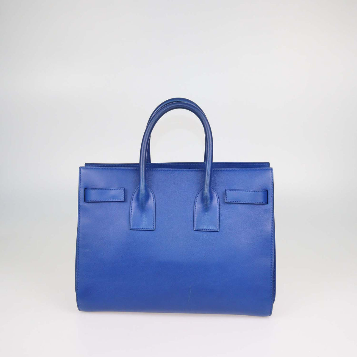 Saint Laurent Blue Small Leather Sac De Jour Tote