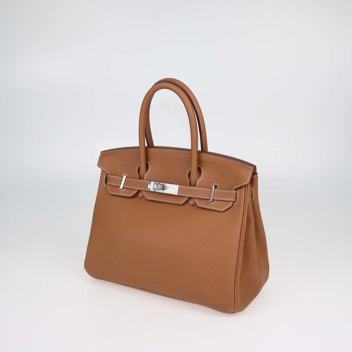 Hermes Gold Togo Leather Palladium Hardware Birkin 30 Bag