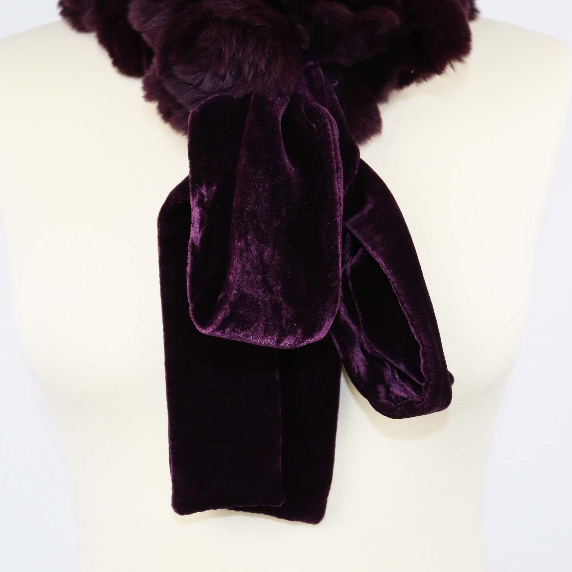 Christian Dior Violet Fur Collar Womens Christian Dior 