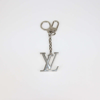 Louis Vuitton Silver Tone Metal Monogram Logo Bag Charm/Key Holder