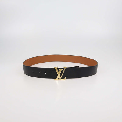 Louis Vuitton Black/Brown Leather Reversible 40MM Initiales Belt Mens Louis Vuitton 