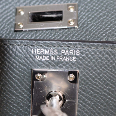 Hermes Tricolor Epsom Leather Palladium Hardware Mini Kelly II Sellier Bag
