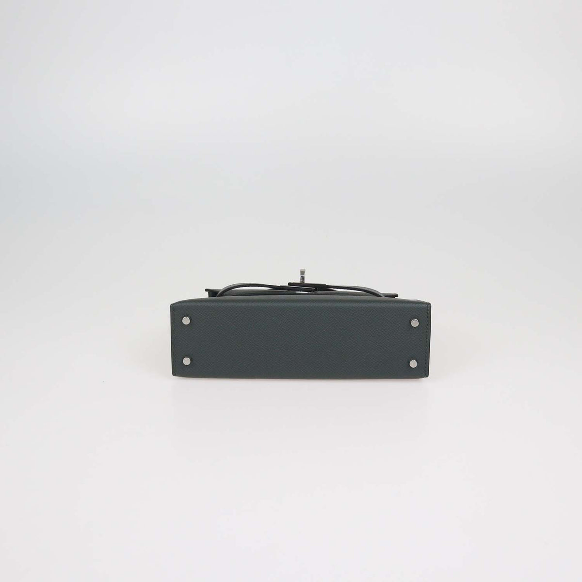 Hermes Tricolor Epsom Leather Palladium Hardware Mini Kelly II Sellier Bag