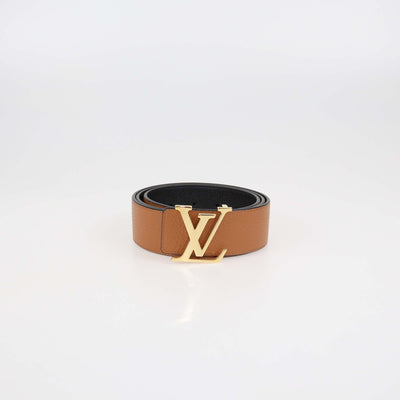 Louis Vuitton Black/Brown Leather Reversible 40MM Initiales Belt Mens Louis Vuitton 