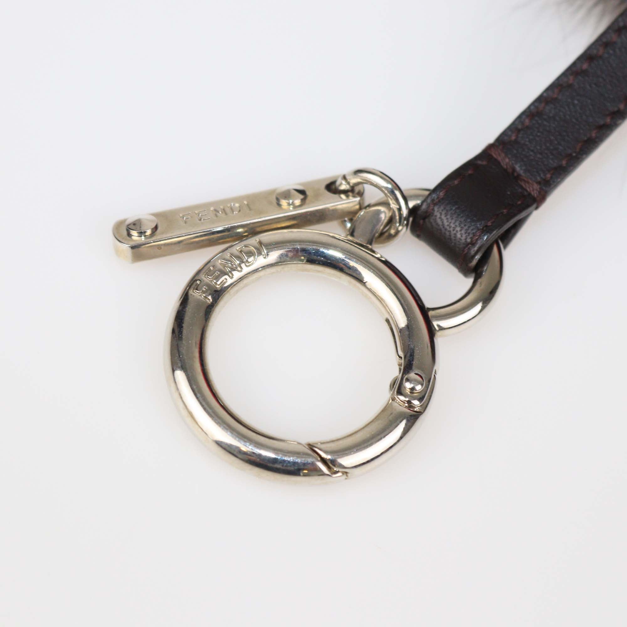 Fendi Brown/Pink Fur Pom Pom Bag Charm