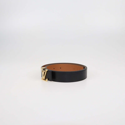 Louis Vuitton Black/Brown Leather Reversible 30MM Initiales Belt Womens Louis Vuitton 