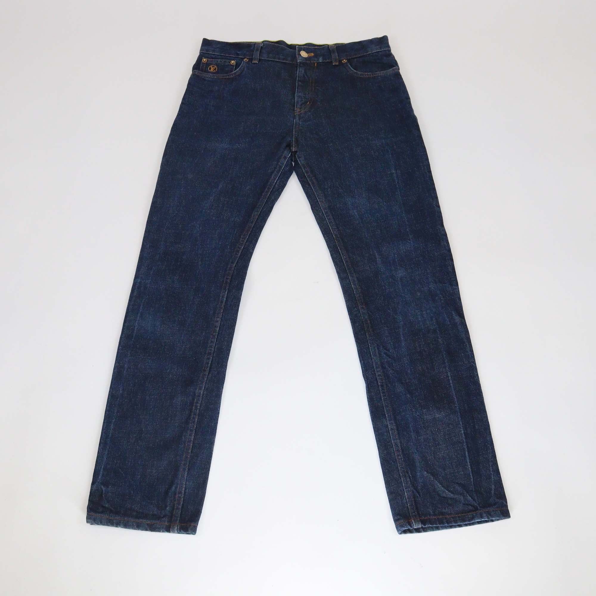 Louis Vuitton Dark Blue Denim Slim Fit Pants