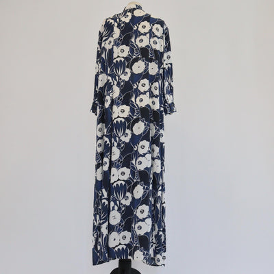 Chanel Blue/White Sequins Crystals 3 Quarter Sleeve Maxi Dress Womens Chanel 