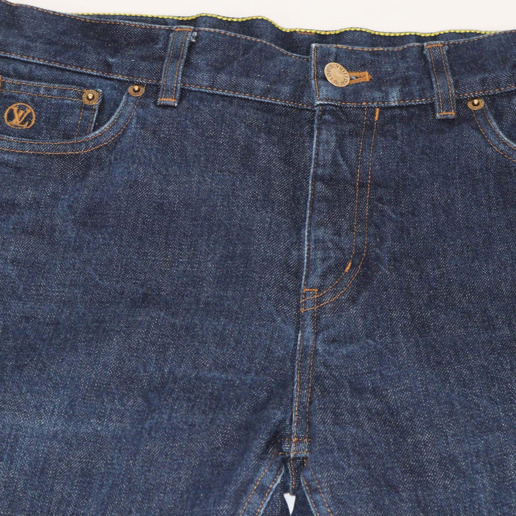 Louis Vuitton Dark Blue Denim Slim Fit Pants