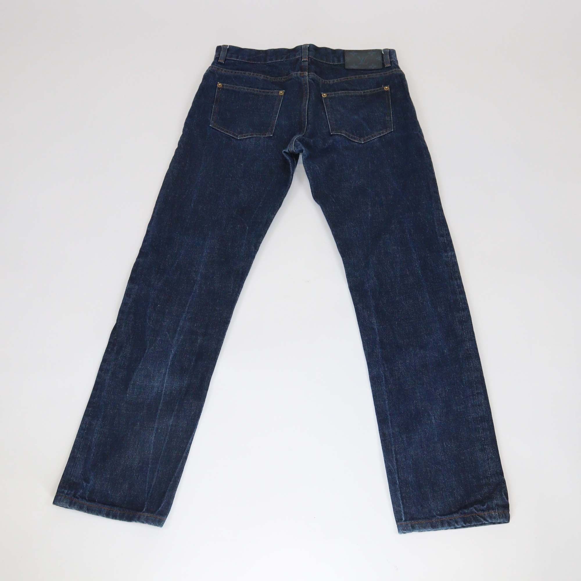Louis Vuitton Dark Blue Denim Slim Fit Pants
