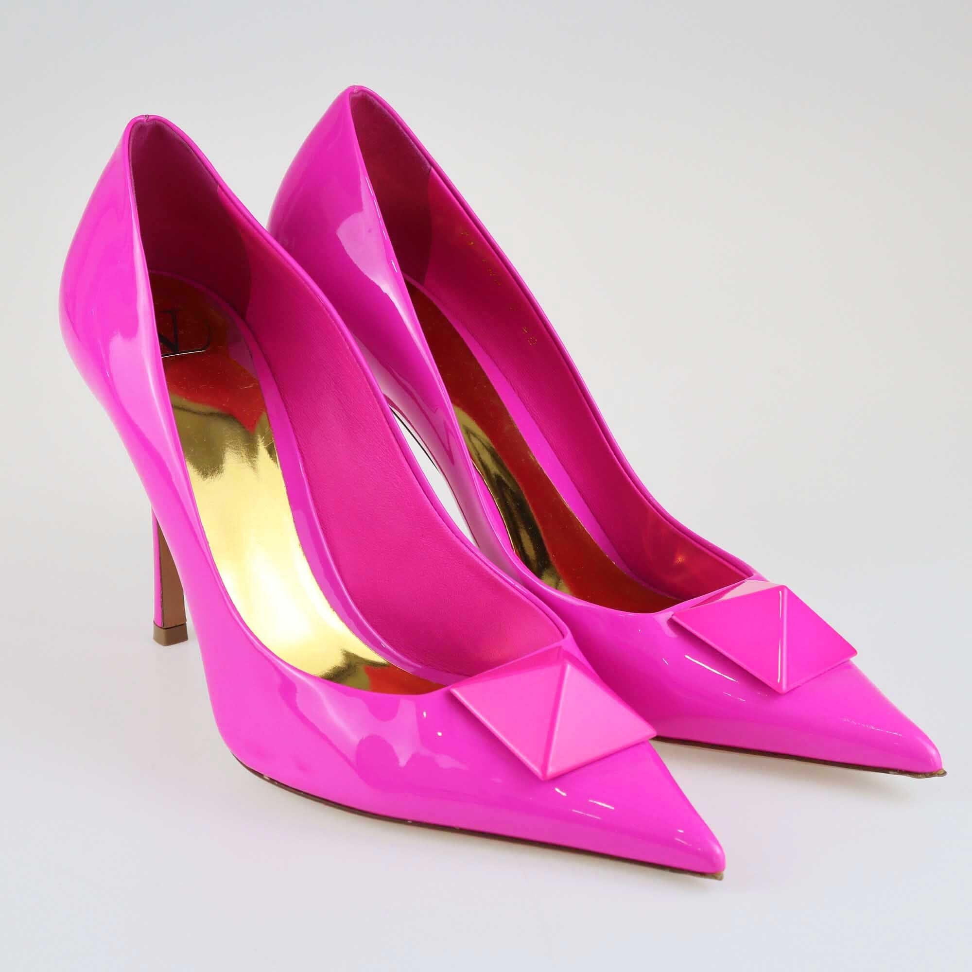 Valentino Garavani Pink One Stud Pumps Shoes Valentino 