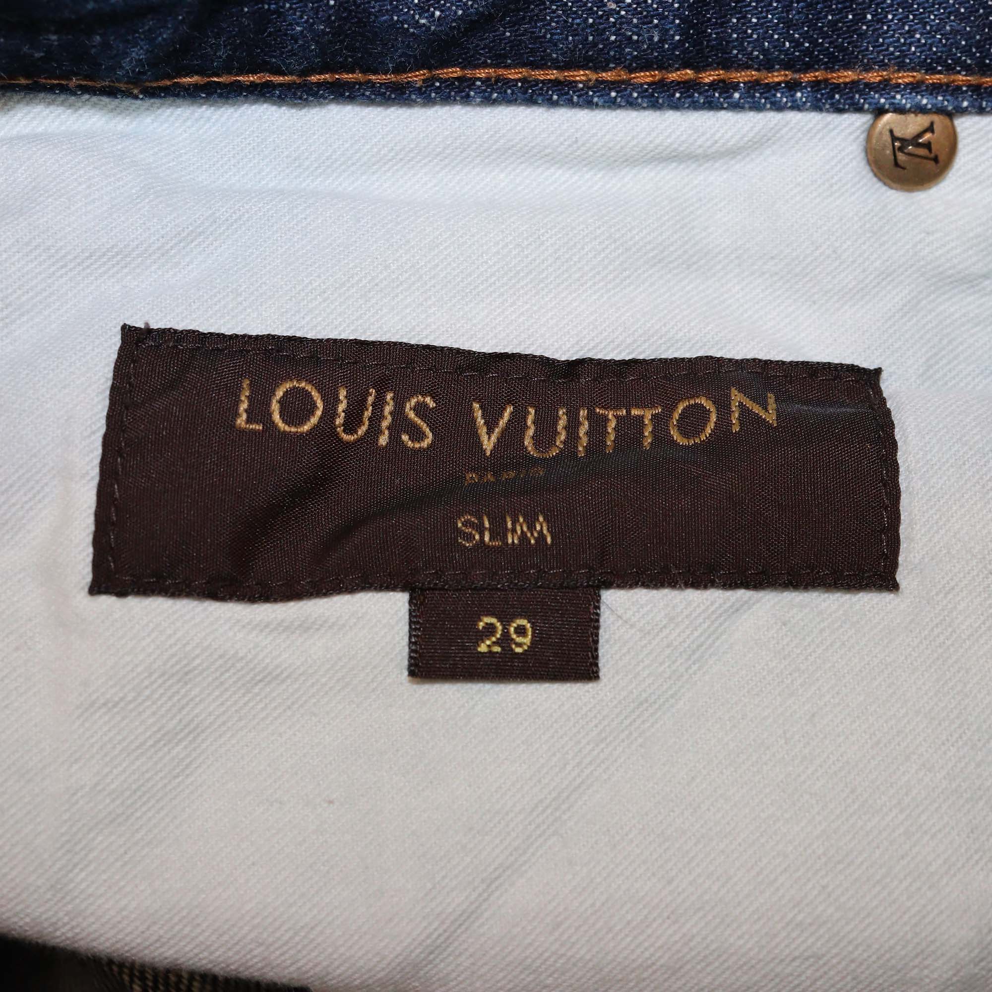 Louis Vuitton Dark Blue Denim Slim Fit Pants