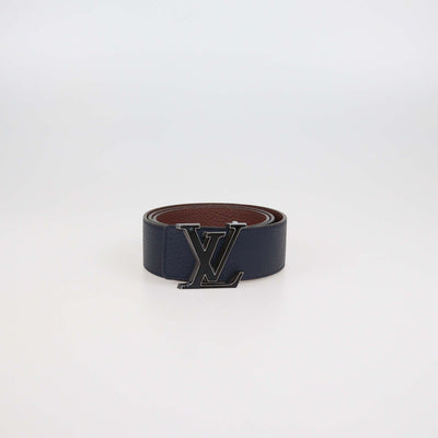 Louis Vuitton Black/Brown Leather Reversible 40MM LV Tilt Belt Mens Louis Vuitton 