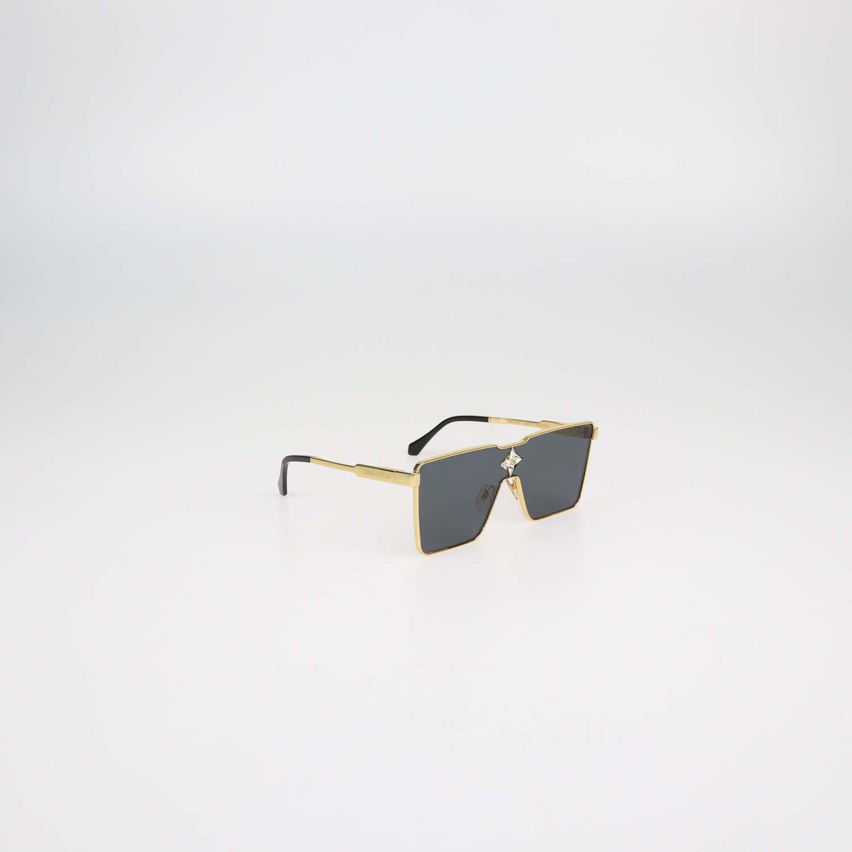 Louis Vuitton Gold, Black Cyclone Metal Sunglasses