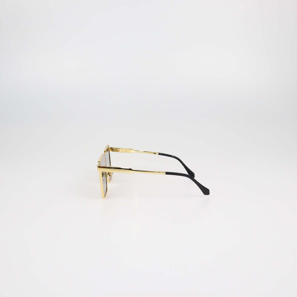 Louis Vuitton Gold, Black Cyclone Metal Sunglasses