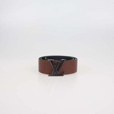 Louis Vuitton Black/Brown Leather Reversible 40MM LV Tilt Belt Mens Louis Vuitton 