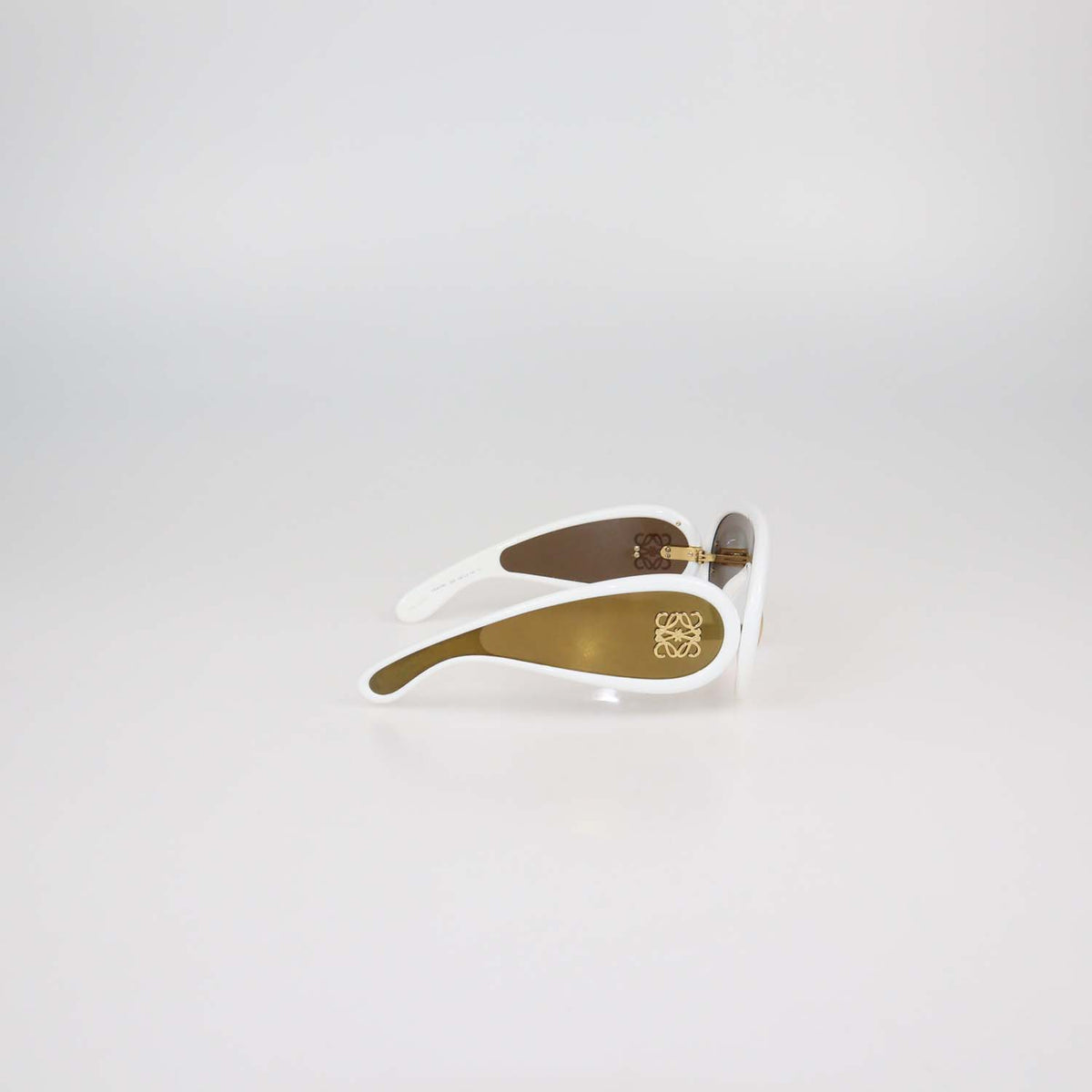 Loewe White Mirrored Anagram Wave Mask Sunglasses
