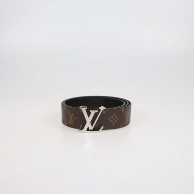 Louis Vuitton Black/Monogram Canvas & Leather Reversible 40MM Initiales Belt Mens Louis Vuitton 