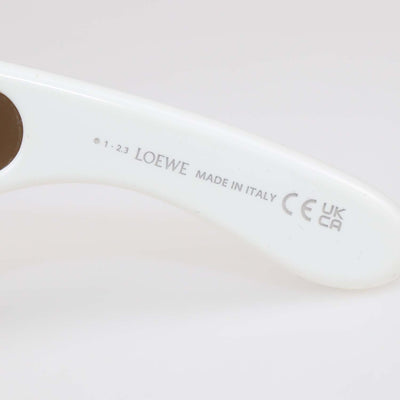Loewe White Mirrored Anagram Wave Mask Sunglasses