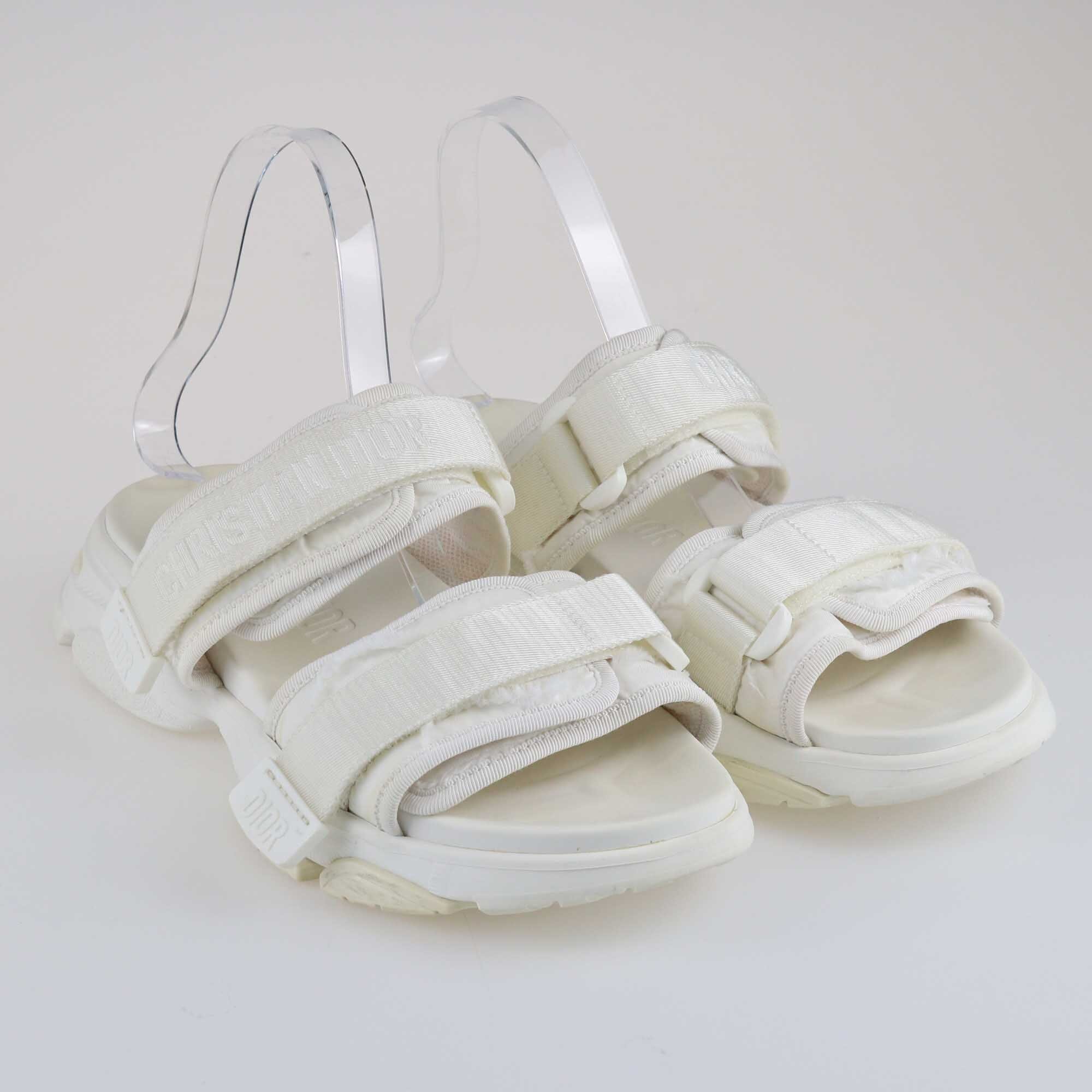 Dior White D Wander Slide Sandals Shoes Christian Dior 
