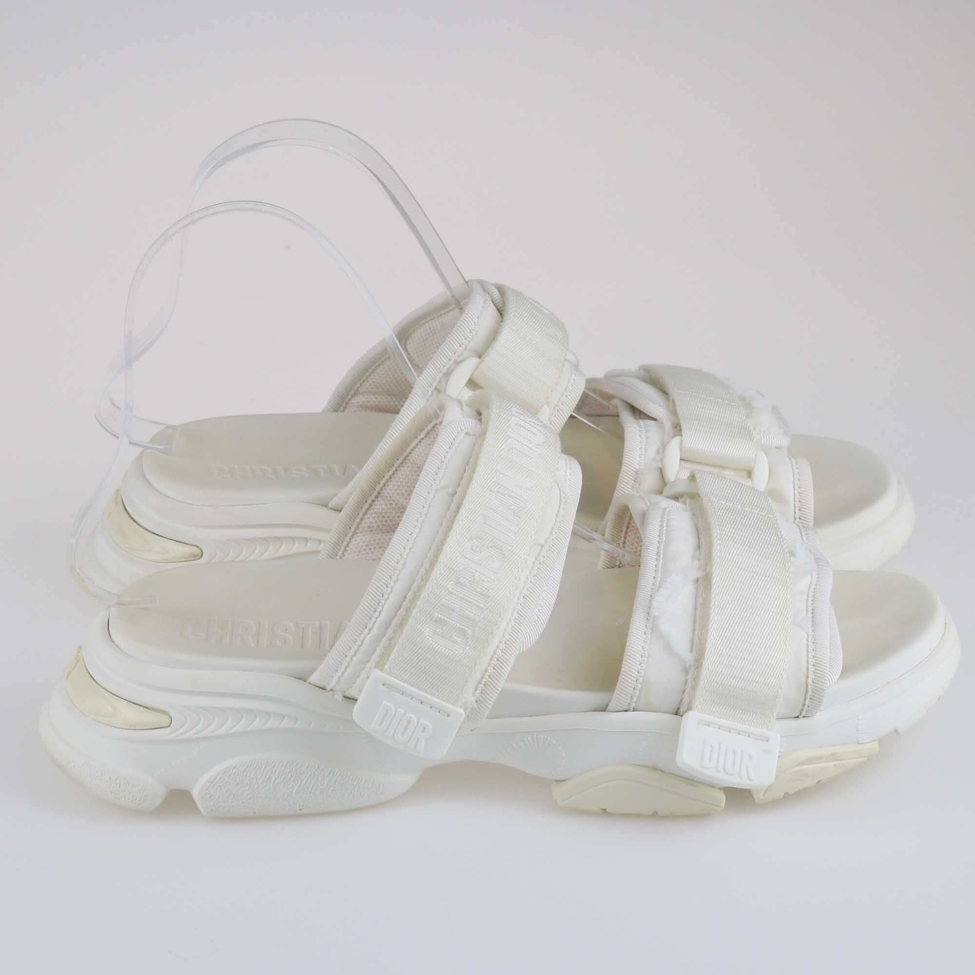 Dior White D Wander Slide Sandals Shoes Christian Dior 