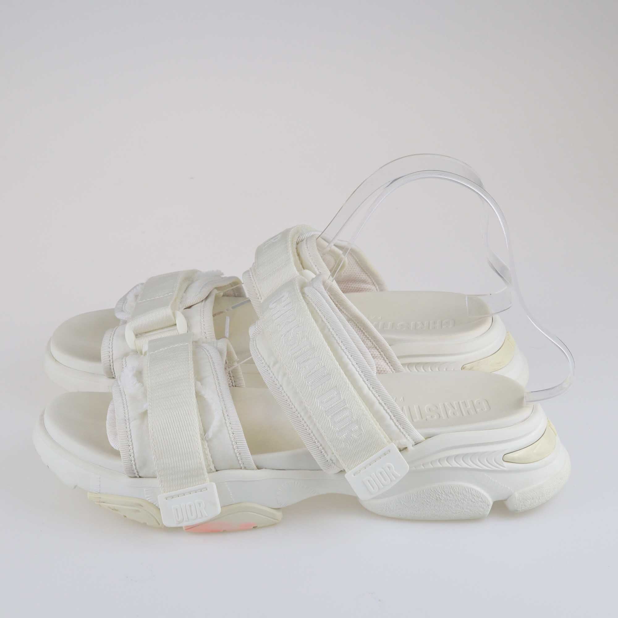 Dior White D Wander Slide Sandals Shoes Christian Dior 