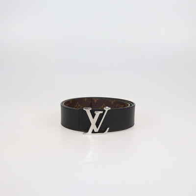 Louis Vuitton Black/Monogram Canvas & Leather Reversible 40MM Initiales Belt Mens Louis Vuitton 