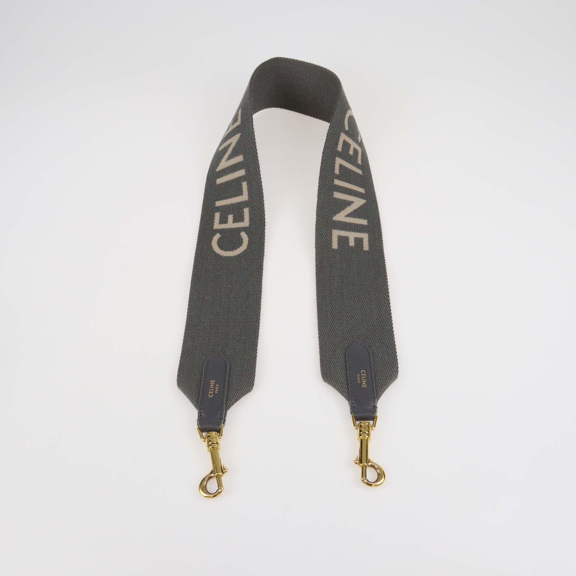 Celine Grey Fabric Jacquard Shoulder Strap Womens Celine 