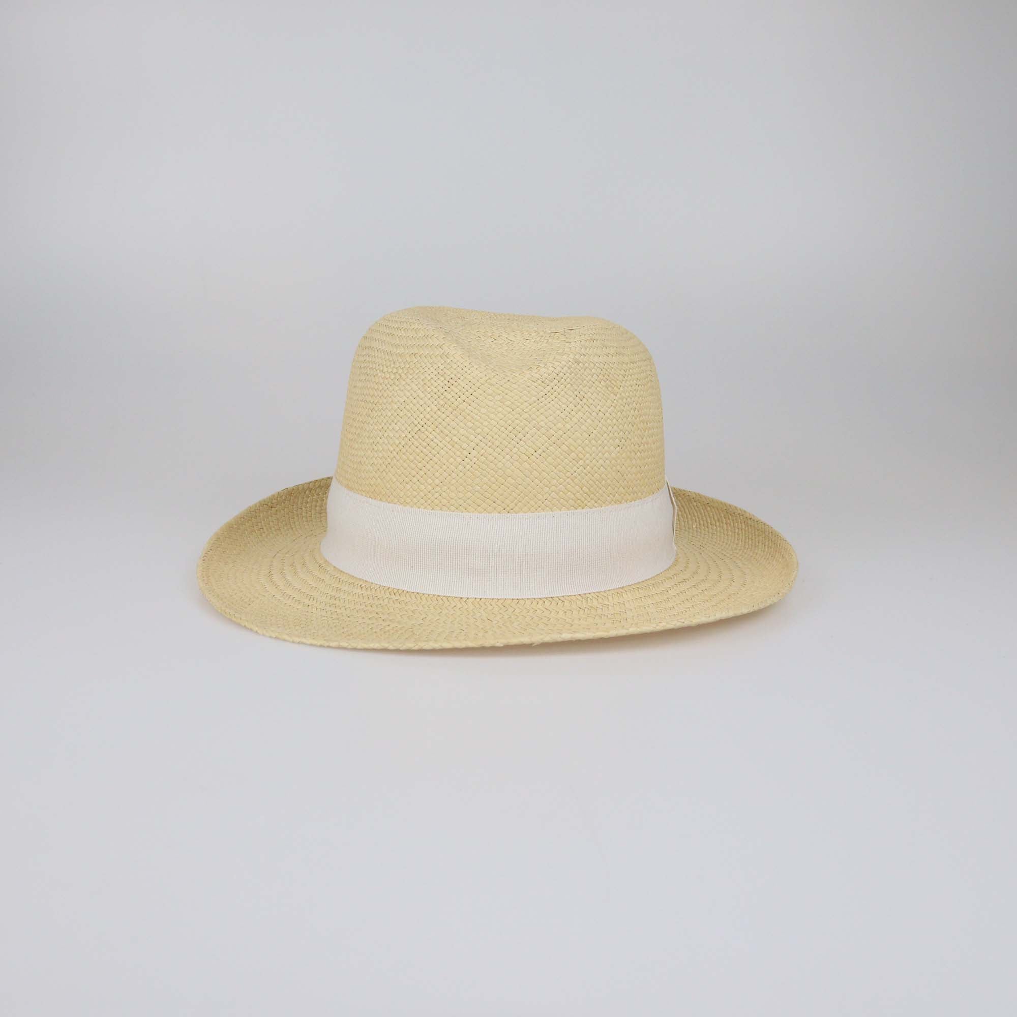 Giorgio Armani Beige Straw Panama Hat