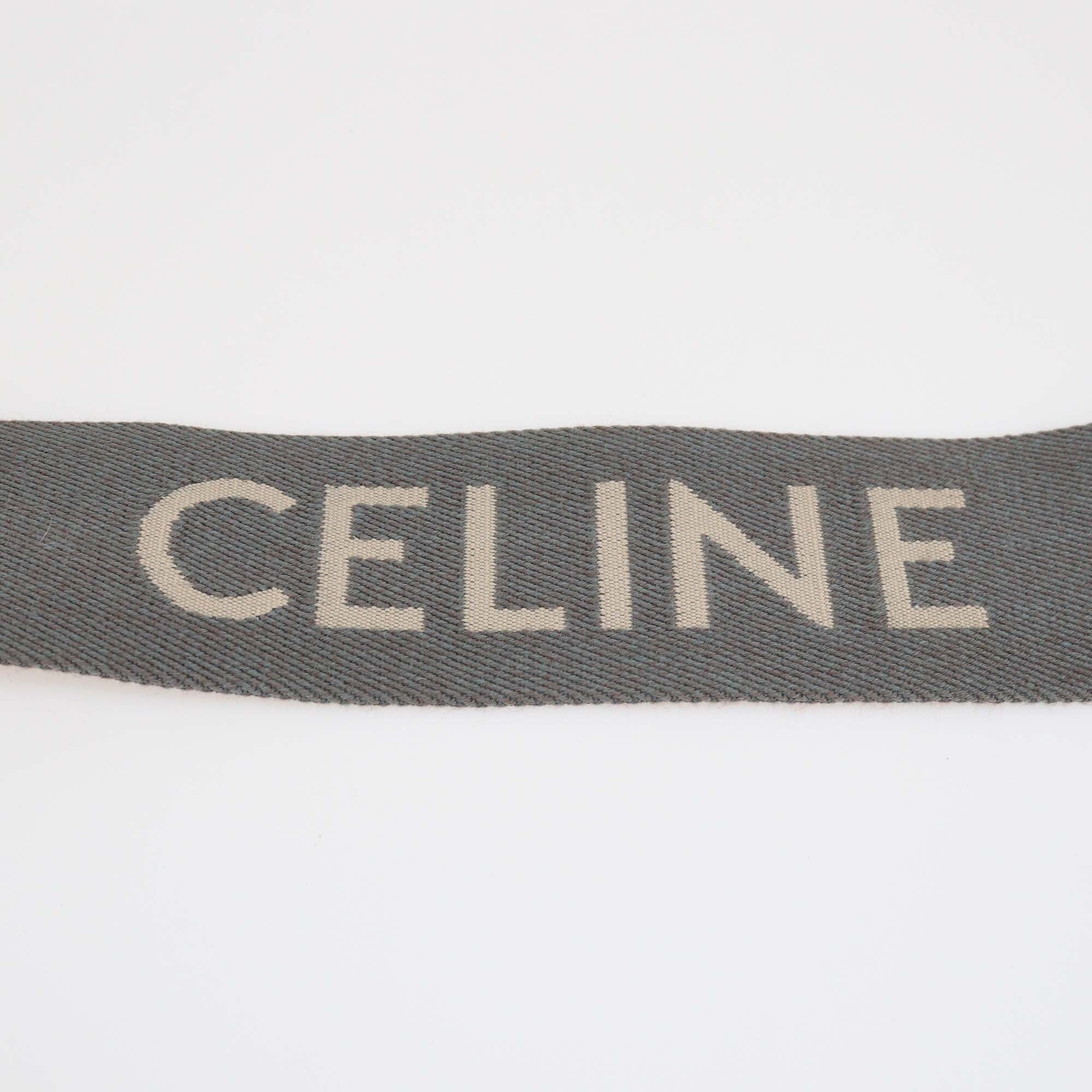 Celine Grey Fabric Jacquard Shoulder Strap Womens Celine 