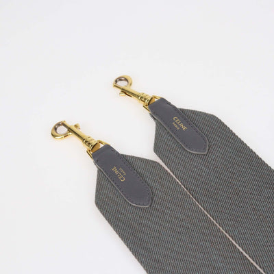 Celine Grey Fabric Jacquard Shoulder Strap Womens Celine 