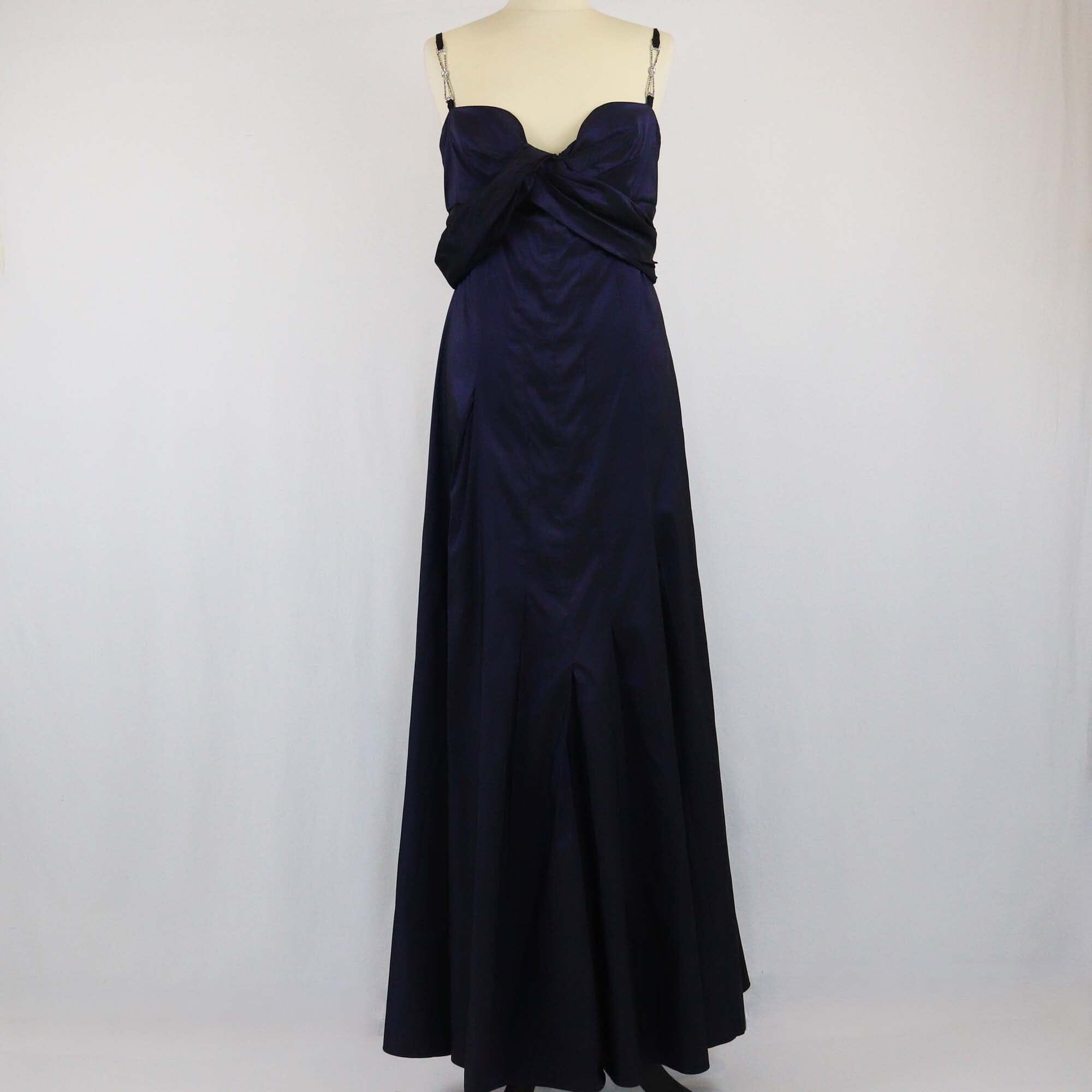 Max Mara Navy Blue Sleeveless Maxi Dress Womens Max Mara 