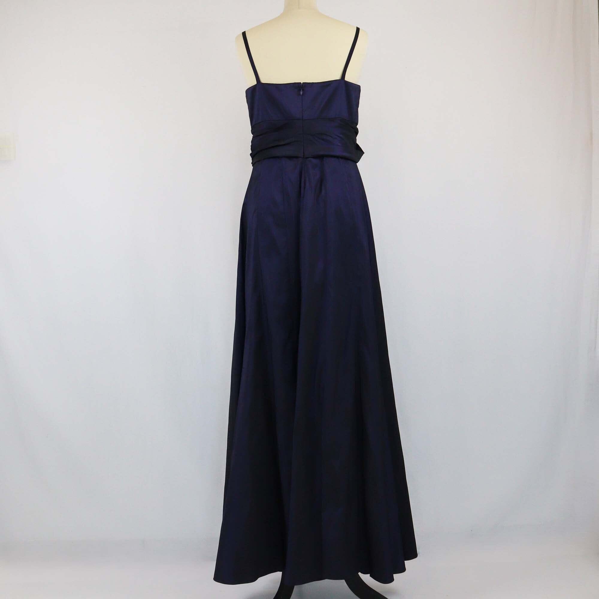 Max Mara Navy Blue Sleeveless Maxi Dress Womens Max Mara 