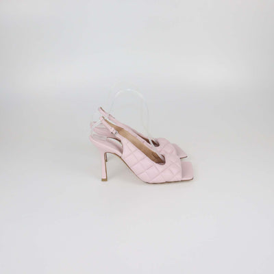 Bottega Veneta Pink Quilted Padded Leather Slingback Sandals