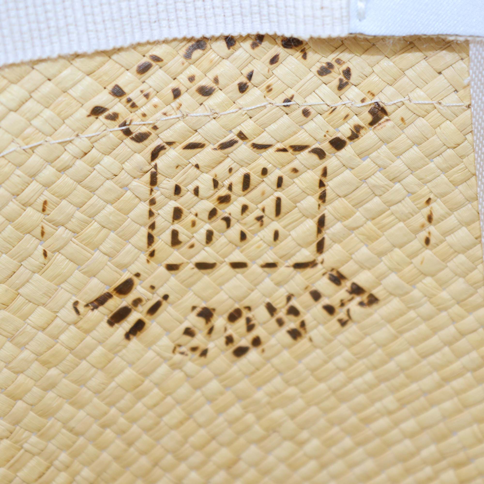 Giorgio Armani Beige Straw Panama Hat