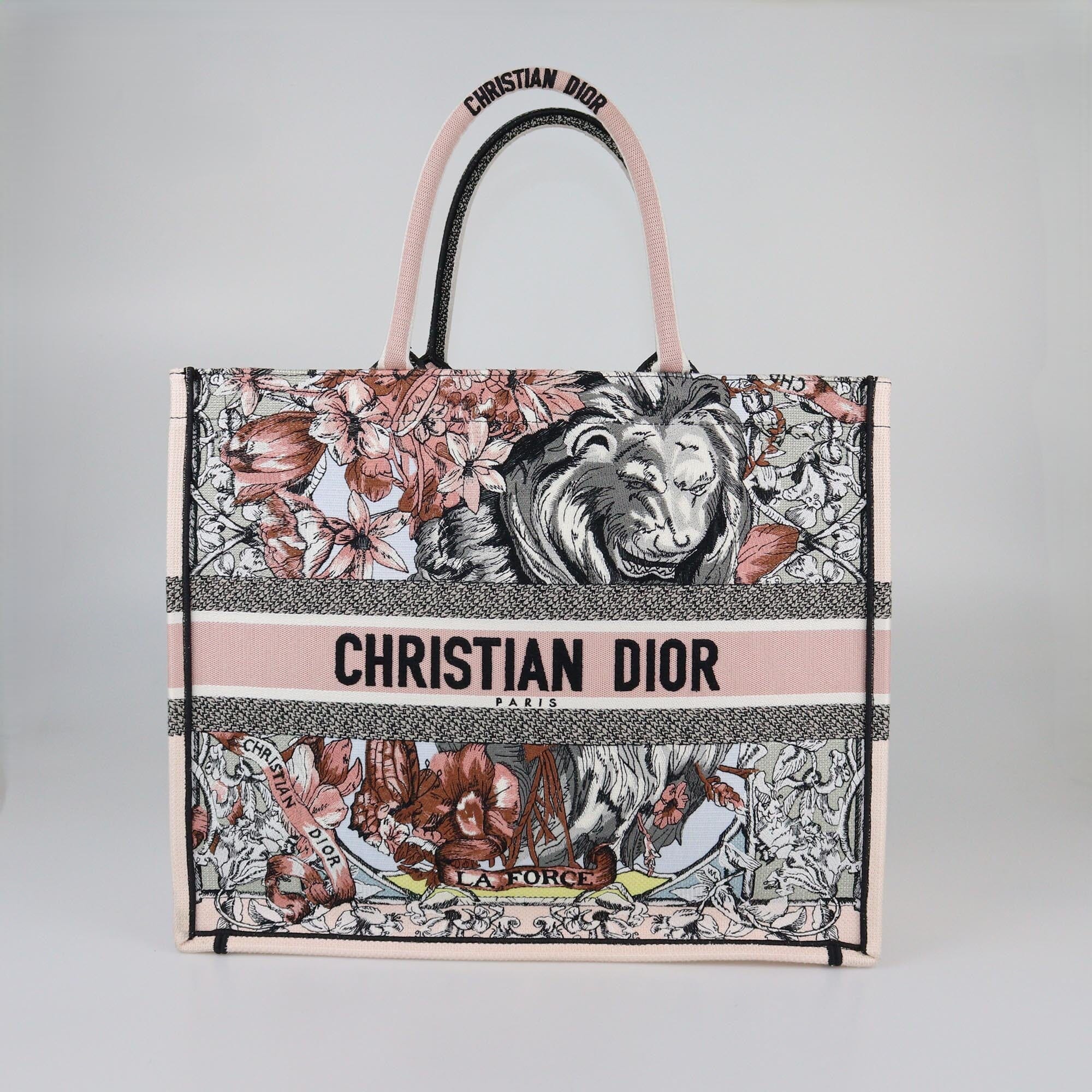 Christian Dior Multicolor Embroidered Large La Force Book Tote Womens Christian Dior 