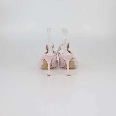 Bottega Veneta Pink Quilted Padded Leather Slingback Sandals