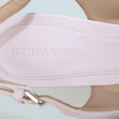Bottega Veneta Pink Quilted Padded Leather Slingback Sandals