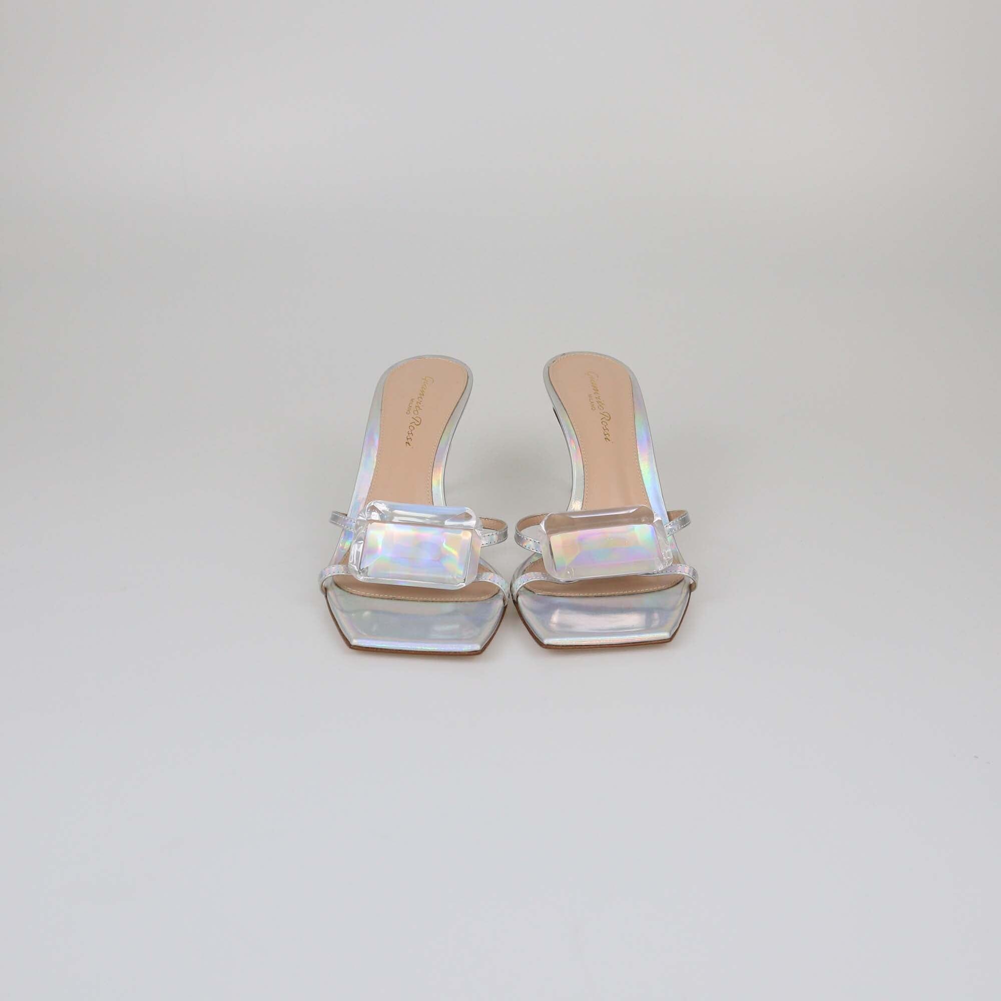 Gianvito Rossi Silver Jaipur Sandals Womens Gianvito Rossi 