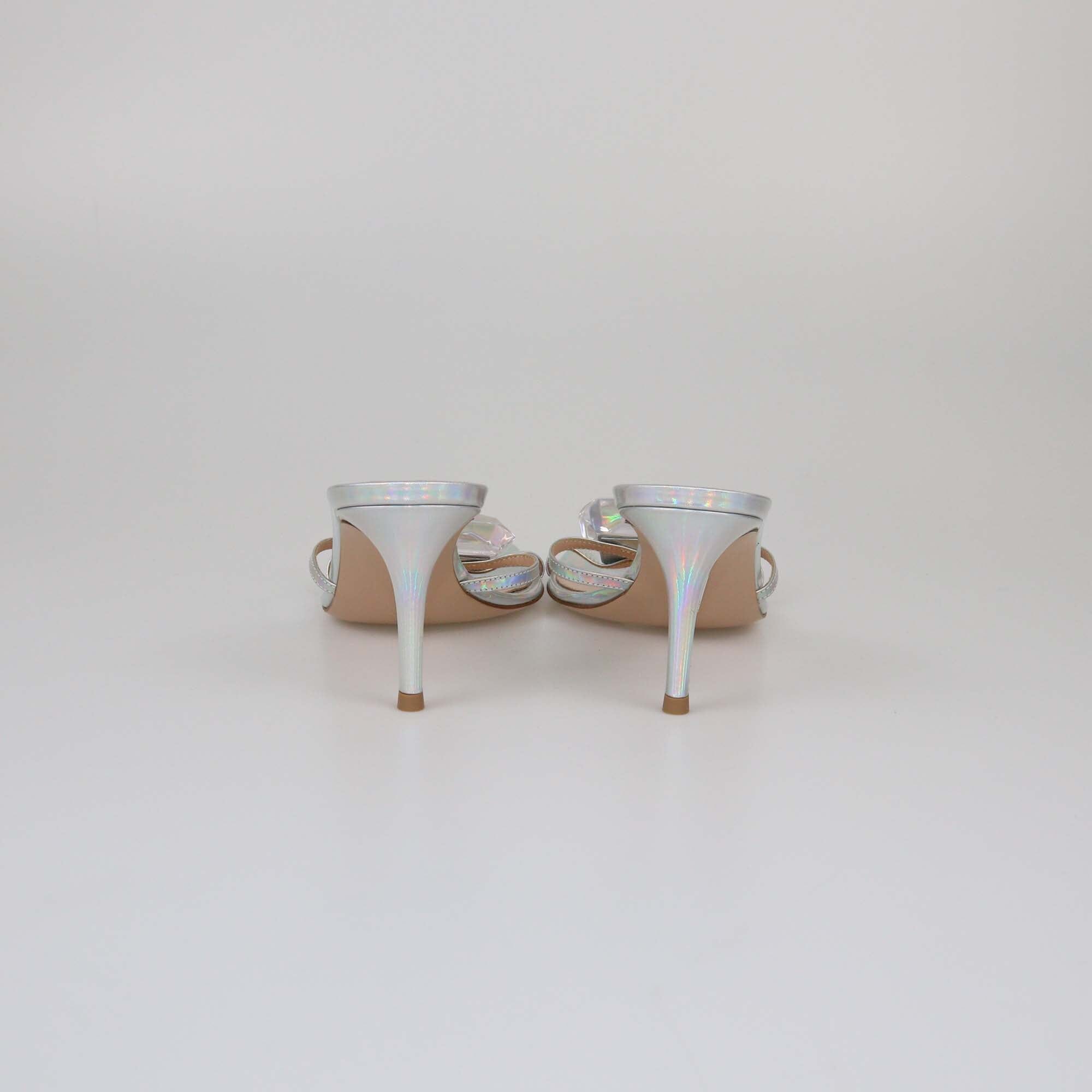 Gianvito Rossi Silver Jaipur Sandals Womens Gianvito Rossi 