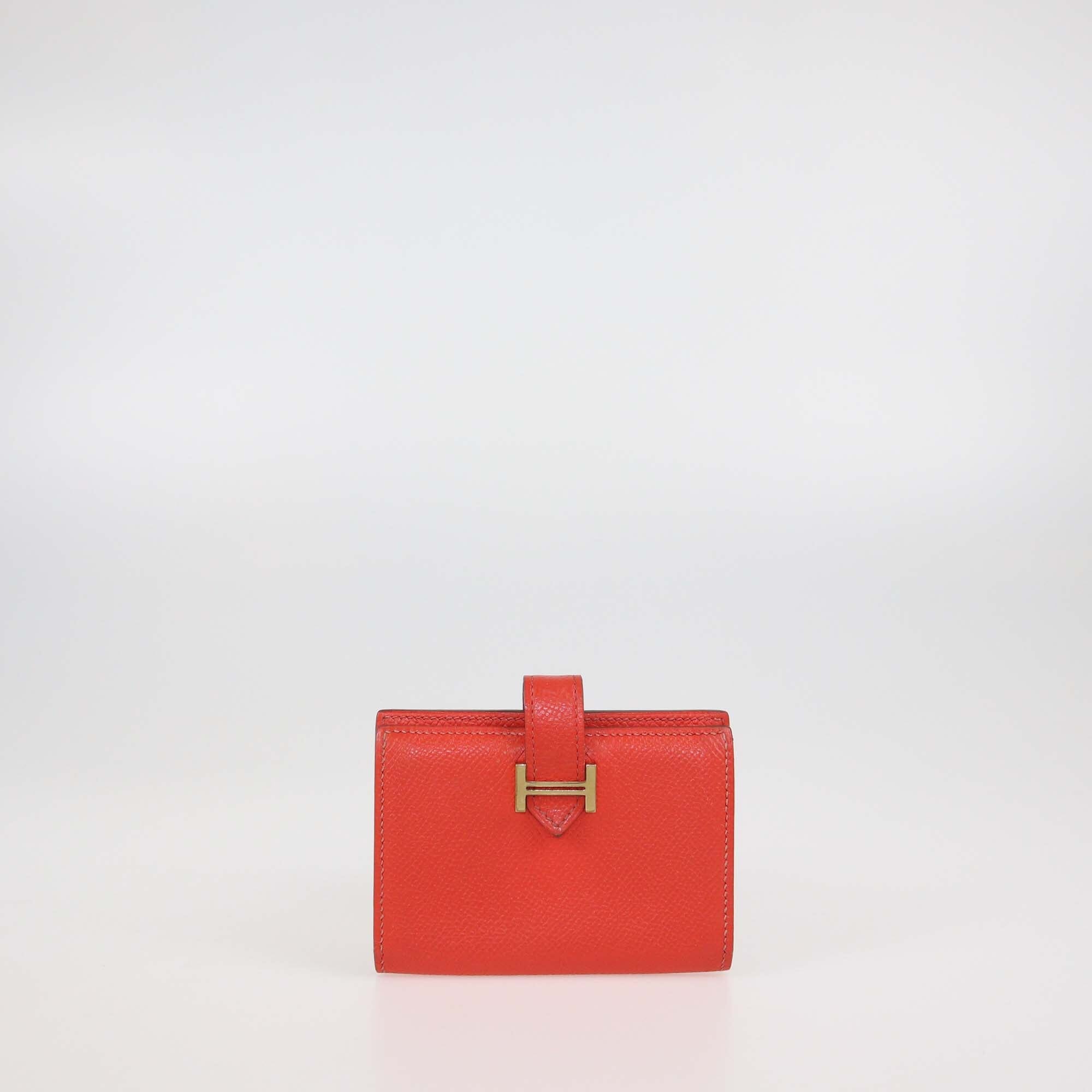Hermes Capucine Epsom Bearn Card Holder Womens Hermes 