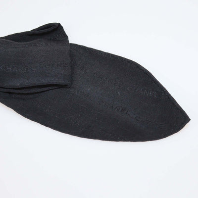 Chanel Black Fabric Bow Hairpin