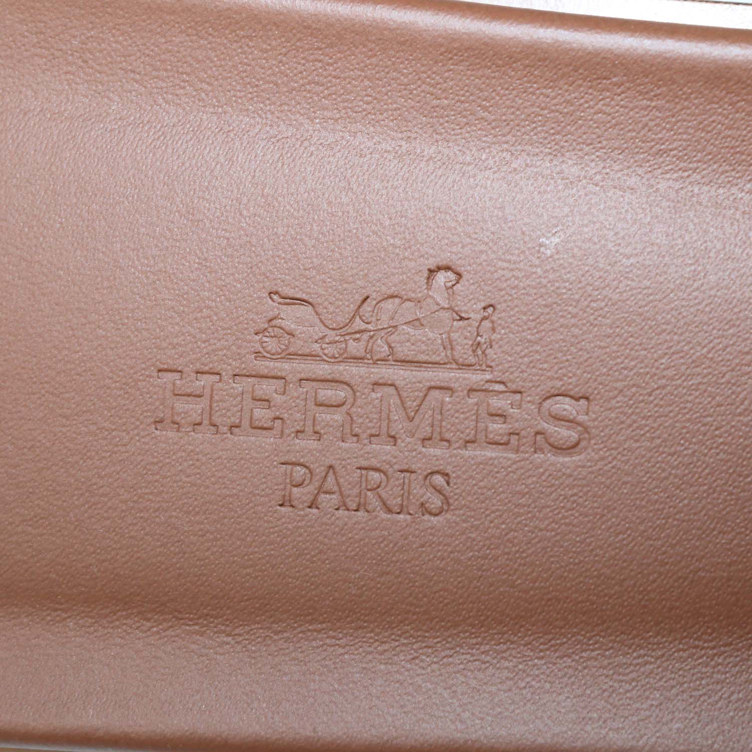 Hermes Black Box Calf Leather Oran Sandals